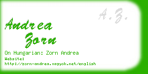 andrea zorn business card